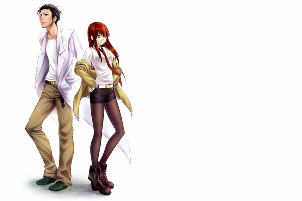 Figura de anime chico y chica
