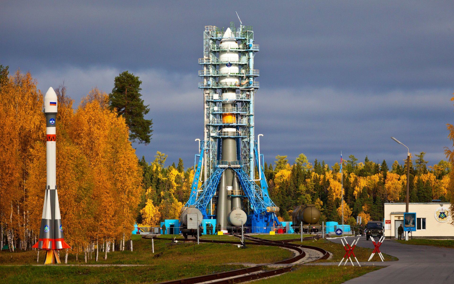plisetsk puerto espacial cohete plataforma de lanzamiento