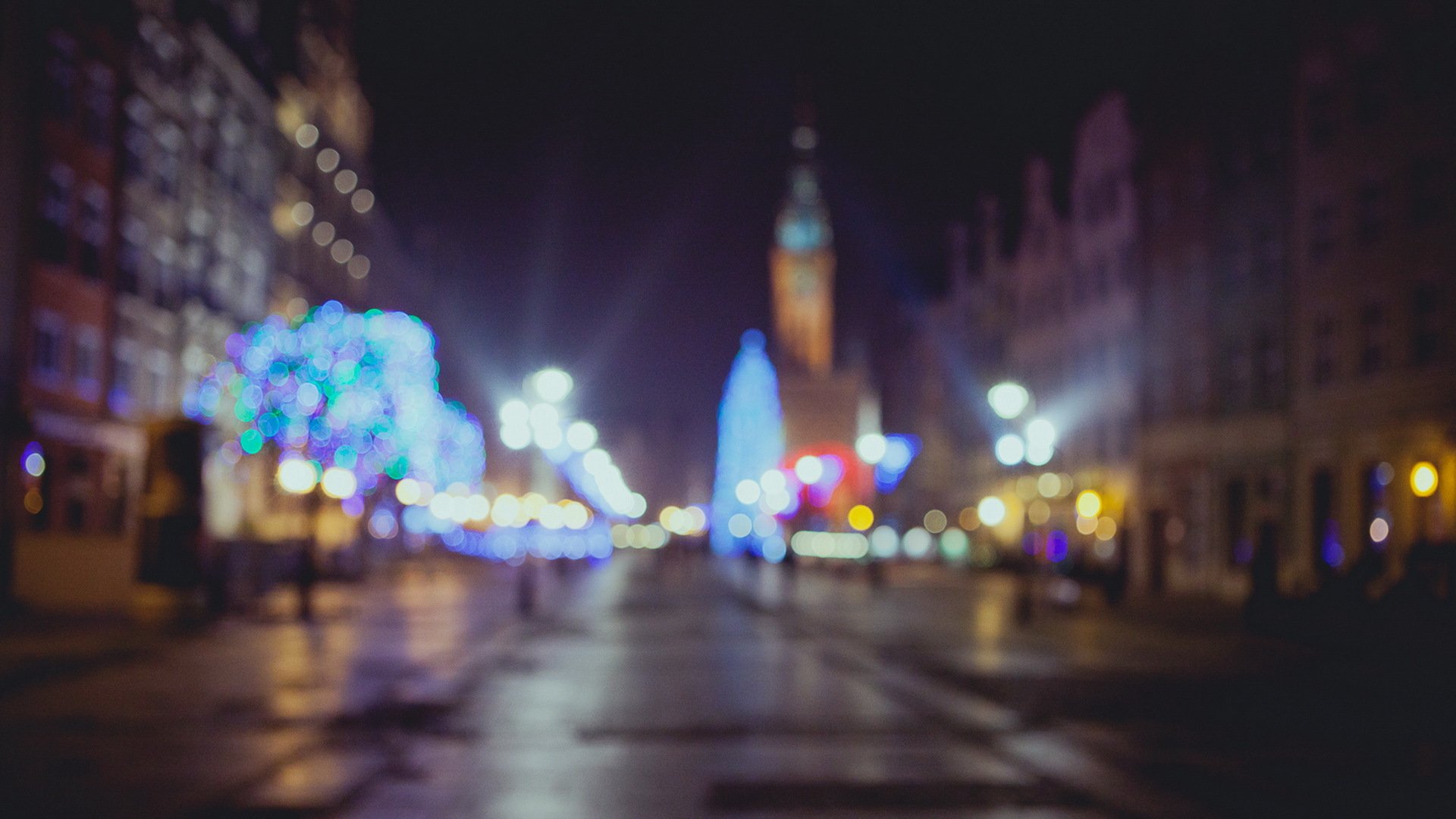 gdańsk polonia navidad bokeh