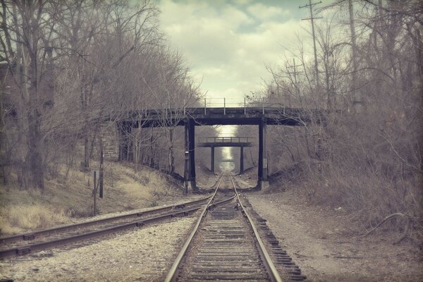 Camino cerca del ferrocarril