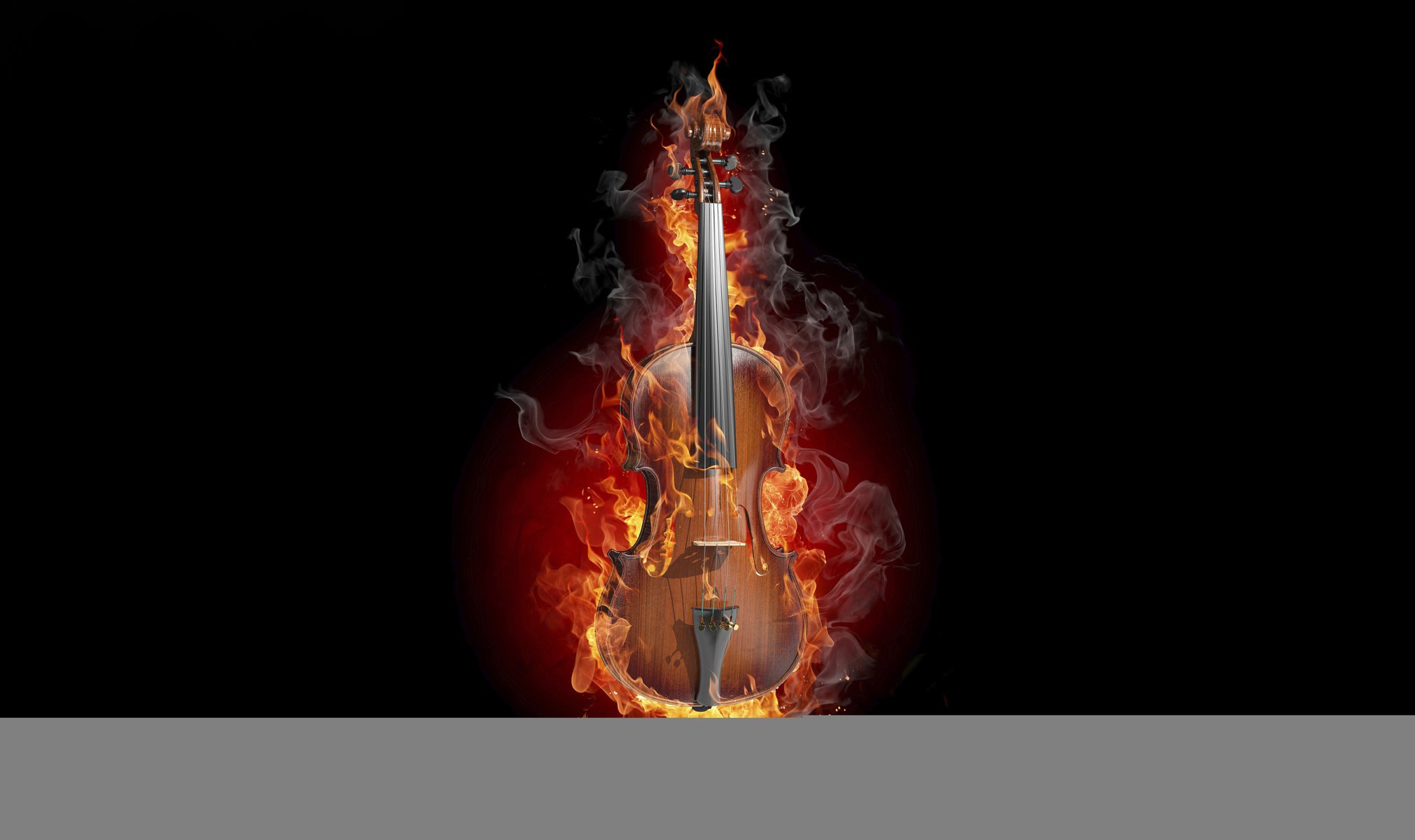 creativo humo fuego violín