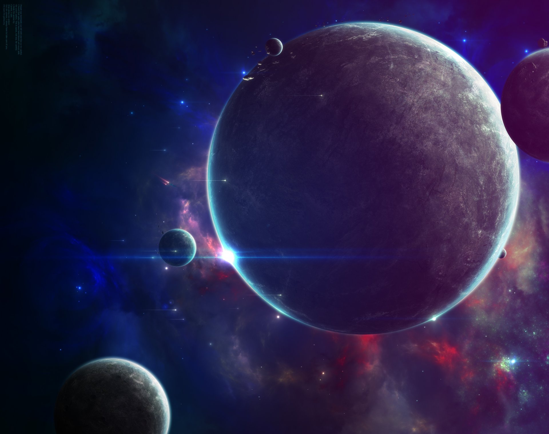 planetas satélites espacio espacio