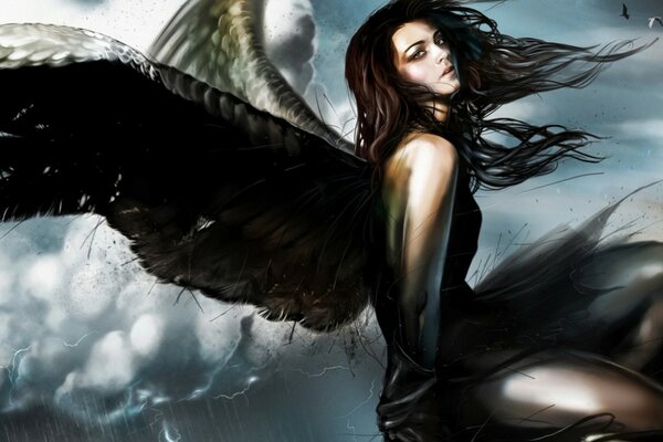 Chica como un ángel con alas es una fantasía de liberación