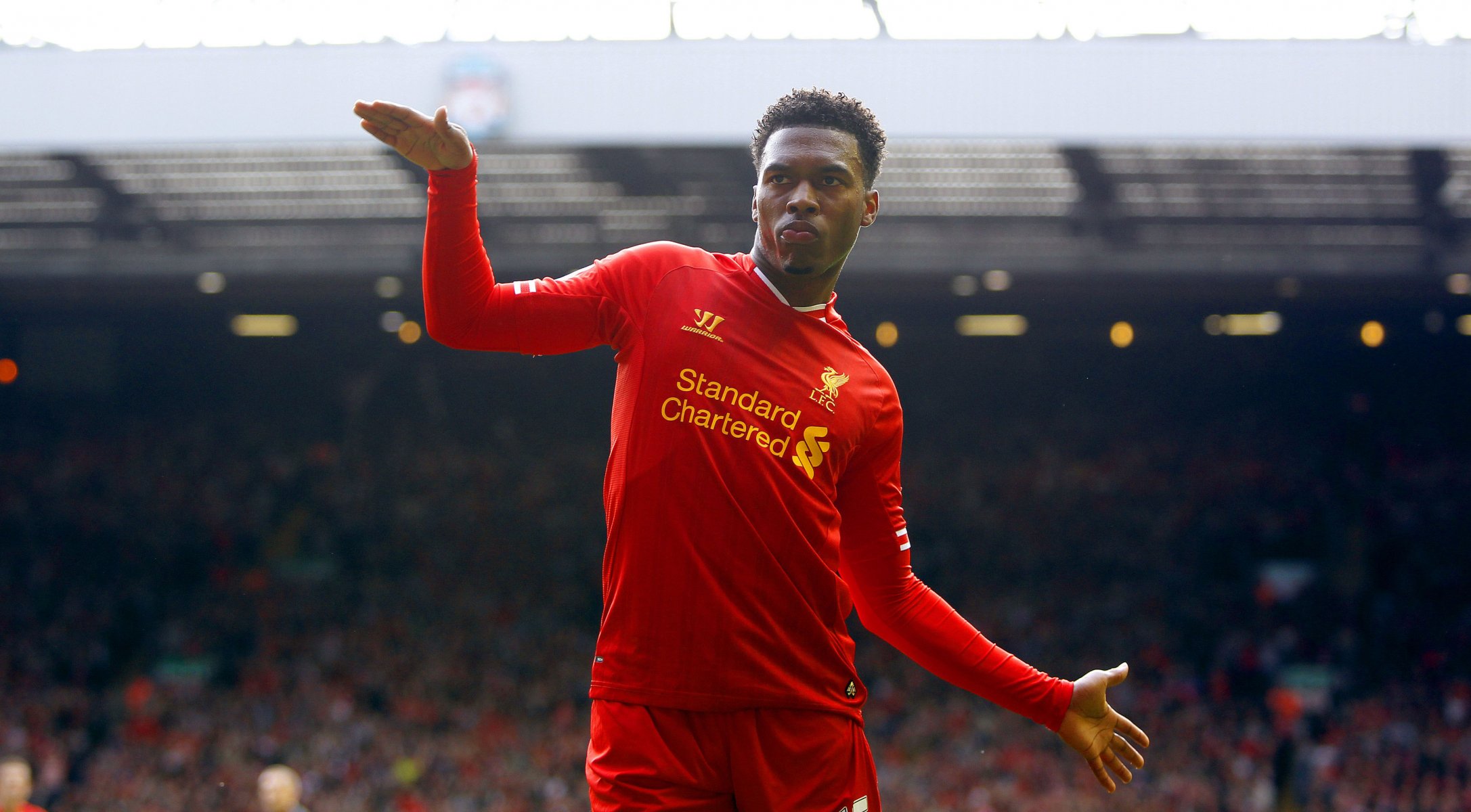 liverpool lfc ynwa inglaterra club fútbol daniel sturridge daniel sturridge inglés premier league barclays adelante standard chartered danza baile propósito de celebración