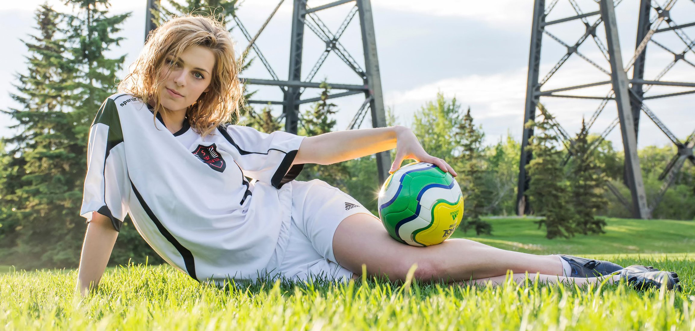break time jugador de fútbol pelota