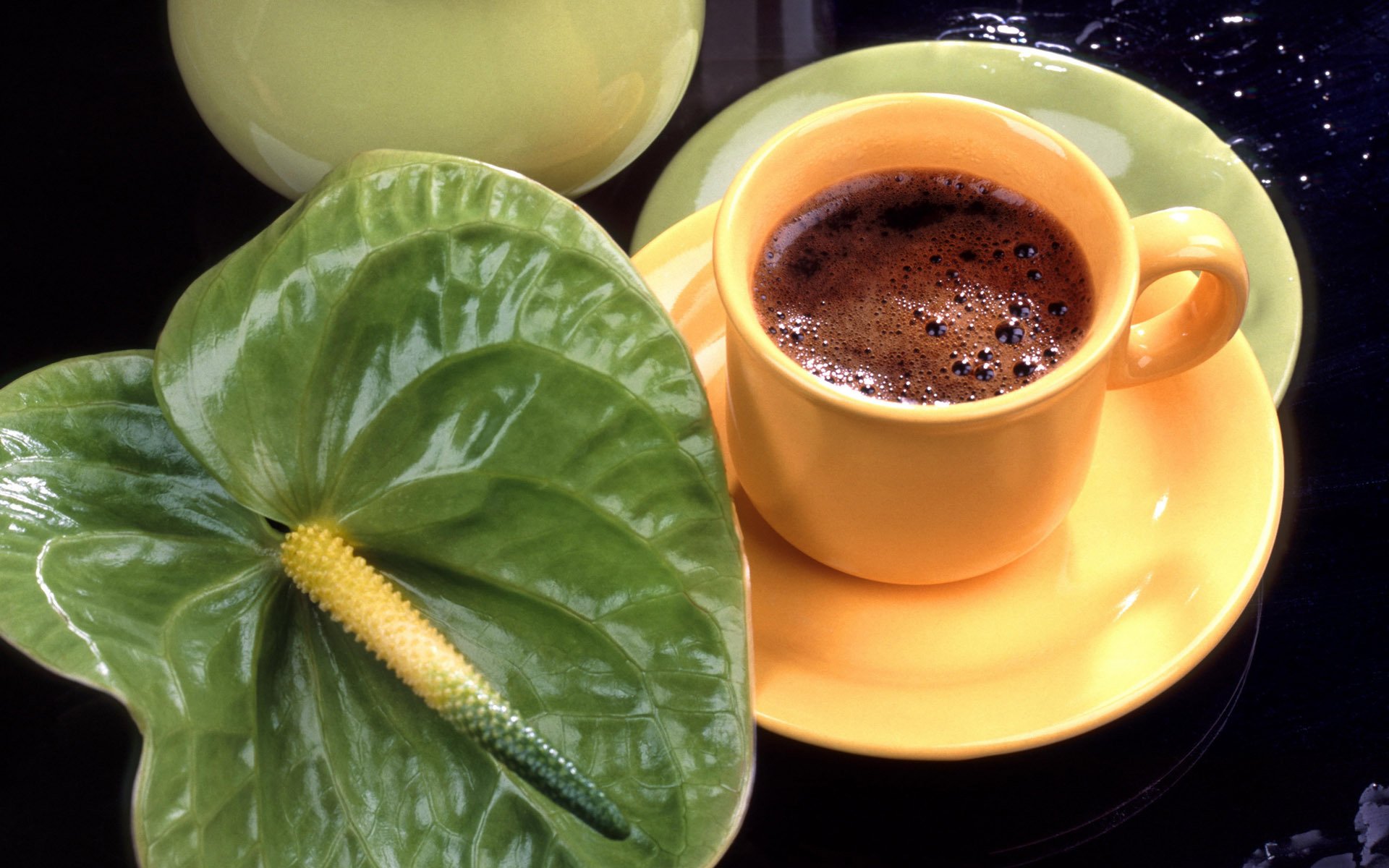 taza café flor anthurium