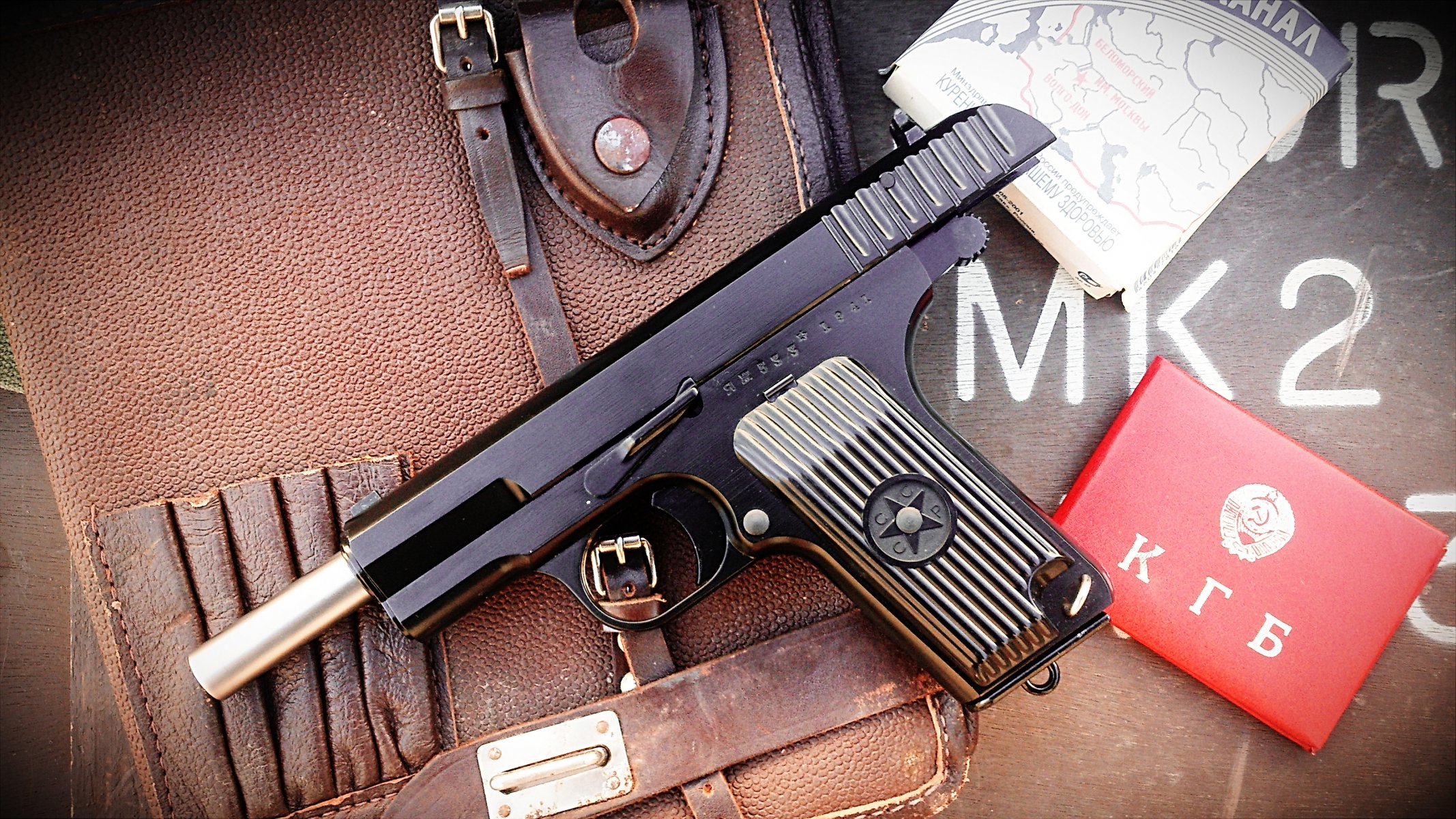 tt ejército auto-carga pistola 1933 arma carnet paquete de cigarrillos