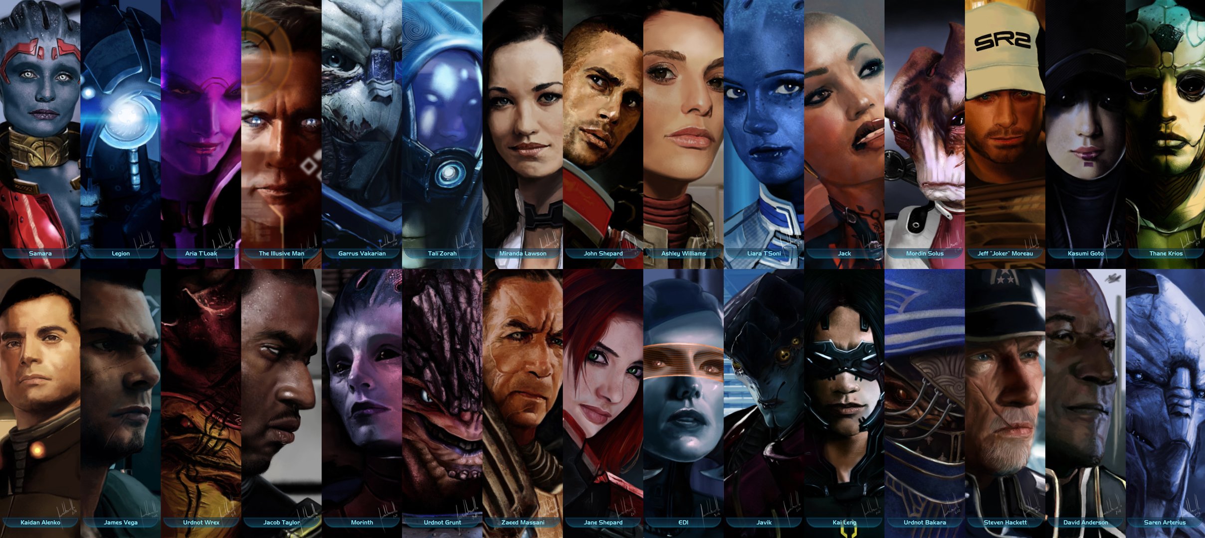 masa efecto samara legión aria t loak denotar hombre garrus vacariana tali tsoru miranda lawson john shepard liara t soni nido mordin jeff bromista goto ender tan kayden alenko james vega urdnot rex jacob taylor morint