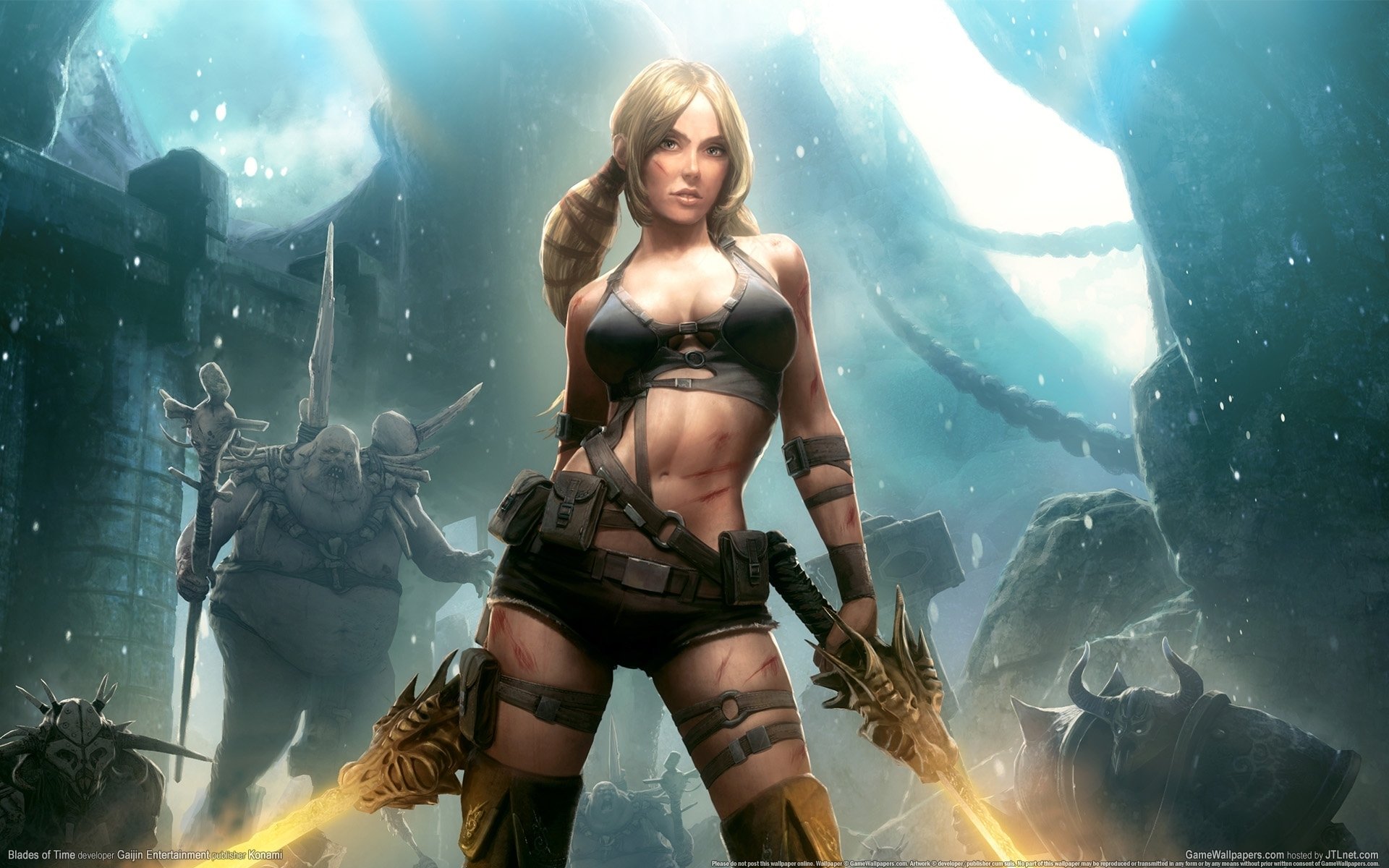 cuchillas del tiempo fondos de pantalla del juego ayumi chica castillo noche luna monstruos espadas