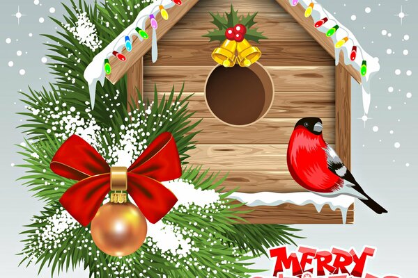 Tarjeta de vacaciones-Feliz Navidad