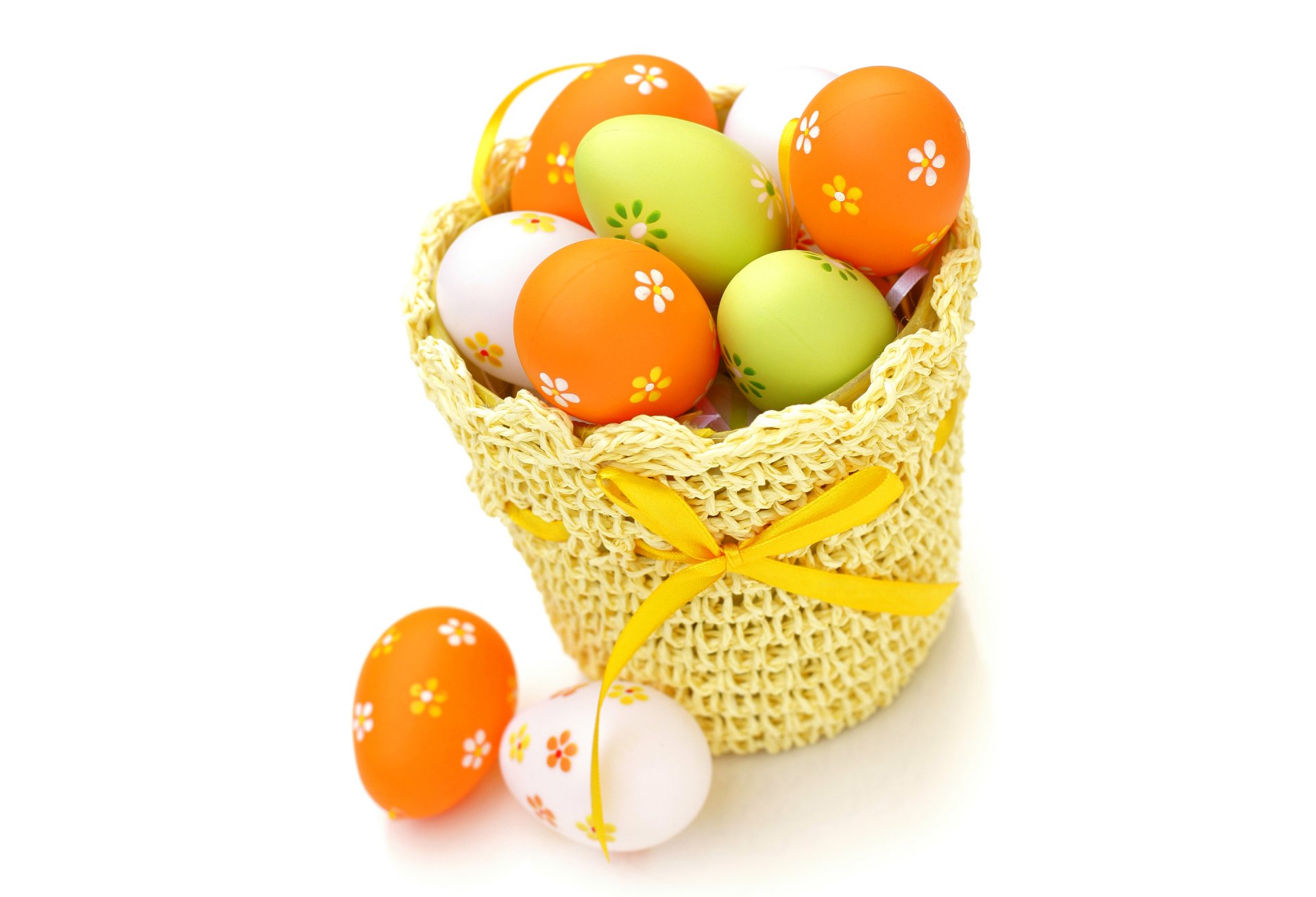 pascua huevos cesta color pintura