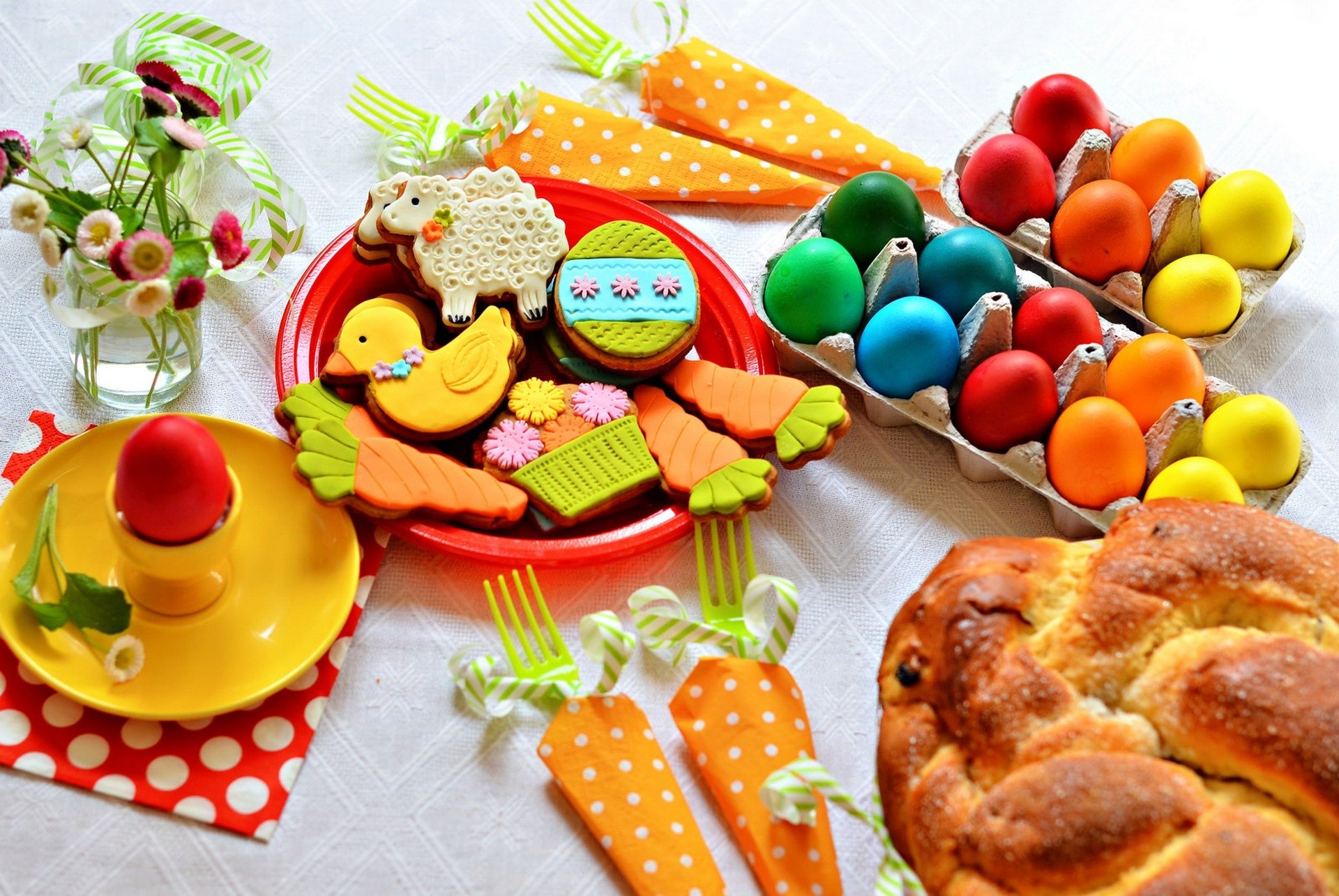pascua vacaciones pastel galletas huevos flores